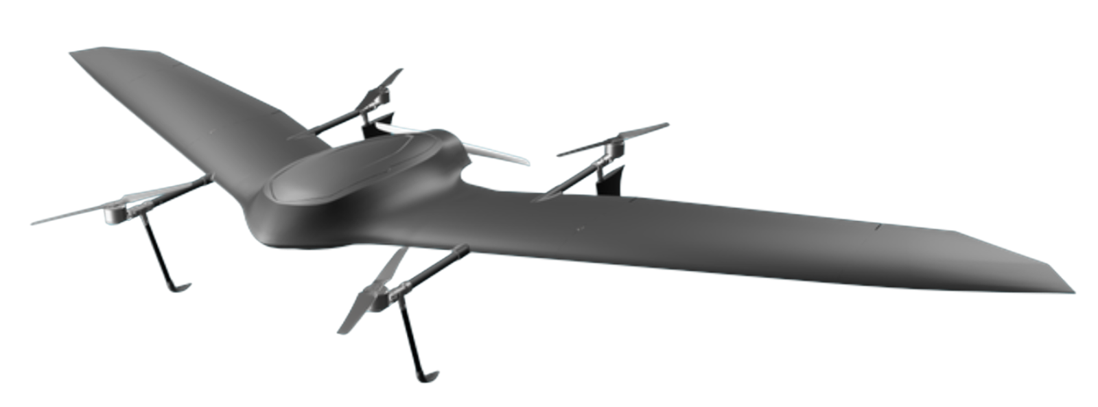 Reach fixed-wing VTOL airframe, three-quarter view